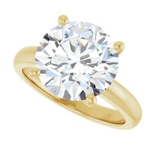 18K Yellow Gold 11 mm Round Ring Mounting – image 8