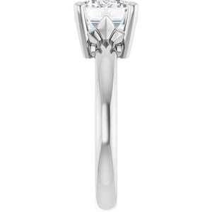 Continuum Sterling Silver 10x7 mm Emerald Ring Mounting – image 7