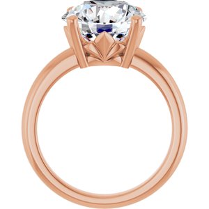 10K Rose Gold 11 mm Round Ring Mounting – image 3