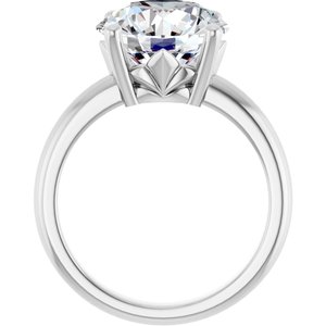 14K X1 White Gold 11 mm Round Ring Mounting – image 3