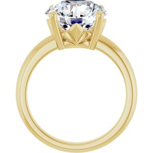 18K Yellow Gold 11 mm Round Ring Mounting – image 3