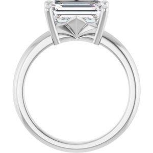 Continuum Sterling Silver 10x7 mm Emerald Ring Mounting – image 3
