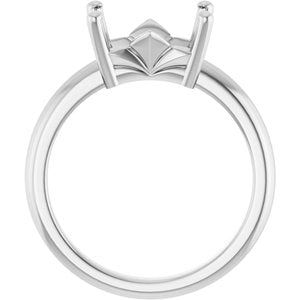 Continuum Sterling Silver 10x7 mm Emerald Ring Mounting – image 4