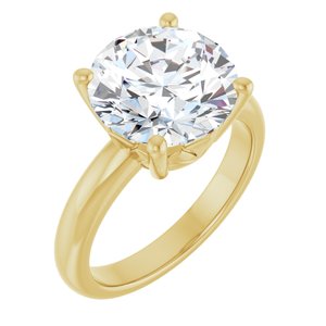 14K Yellow Gold 11 mm Round Ring Mounting