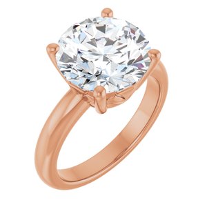 10K Rose Gold 11 mm Round Ring Mounting