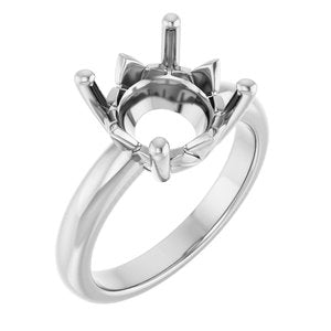 10K X1 White Gold 11 mm Round Ring Mounting – image 2