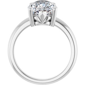 10K White Gold 14x9 mm Pear Ring Mounting – image 3