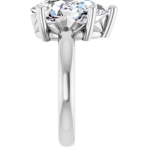Platinum 14x9 mm Pear Ring Mounting – image 7