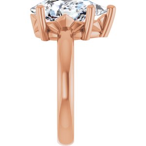 10K Rose Gold 14x9 mm Pear Ring Mounting – image 7