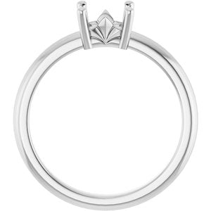 Sterling Silver 5x5 mm Square Ring Mounting – image 4