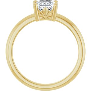 14K Yellow Gold 5x5 mm Square Ring Mounting – image 3