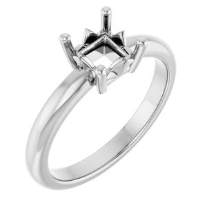 Continuum Sterling Silver 5x5 mm Square Ring Mounting – image 2