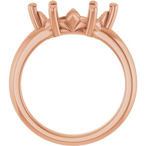 18K Rose Gold 13x6.5 mm Marquise Ring Mounting – image 4