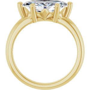 10K Yellow Gold 13x6.5 mm Marquise Ring Mounting – image 3