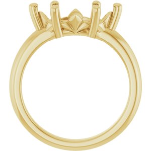 10K Yellow Gold 13x6.5 mm Marquise Ring Mounting – image 4