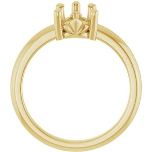 14K Yellow Gold 10x7 mm Pear Ring Mounting – image 4