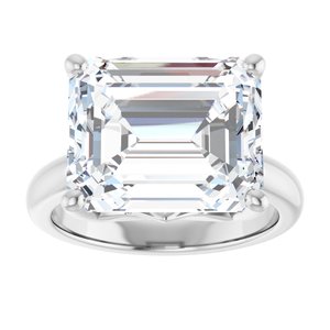 Platinum 13x11 mm Emerald Ring Mounting – image 5