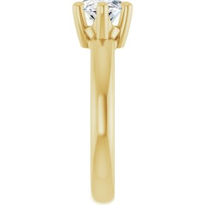 10K Yellow Gold 13x6.5 mm Marquise Ring Mounting – image 7