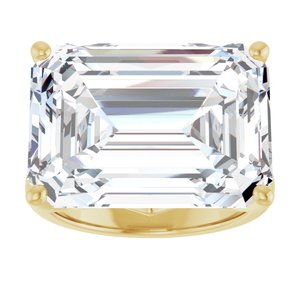 10K Yellow Gold 18x13 mm Emerald Ring Mounting – image 5