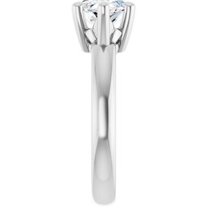 18K Palladium White Gold 15x7 mm Marquise Ring Mounting – image 7
