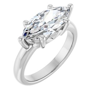 Continuum Sterling Silver 15x7 mm Marquise Ring Mounting