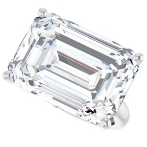 Platinum 18x13 mm Emerald Ring Mounting – image 8