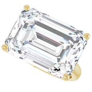 10K Yellow Gold 18x13 mm Emerald Ring Mounting – image 8