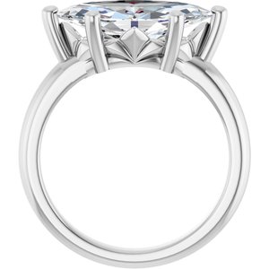 Continuum Sterling Silver 15x7 mm Marquise Ring Mounting – image 3
