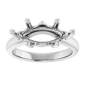 18K Palladium White Gold 15x7 mm Marquise Ring Mounting – image 6