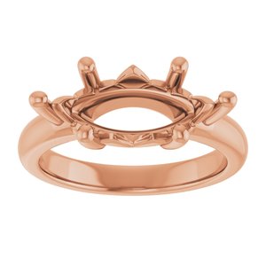 14K Rose Gold 15x7 mm Marquise Ring Mounting – image 6