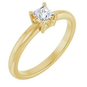 14K Yellow Gold 3.5x3.5 mm Square Ring Mounting