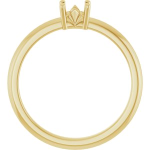 18K Yellow Gold 3.5x3.5 mm Square Ring Mounting – image 4