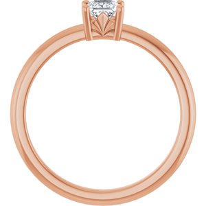 14K Rose Gold 3.5x3.5 mm Square Ring Mounting – image 3