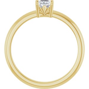 18K Yellow Gold 3.5x3.5 mm Square Ring Mounting – image 3