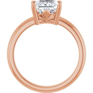 14K Rose Gold 6.5x6.5 mm Square Ring Mounting – image 3
