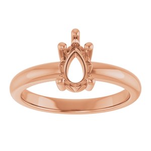 10K Rose Gold 8x5 mm Pear Ring Mounting – image 6