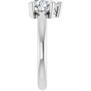 18K Palladium White Gold 8x5 mm Pear Ring Mounting – image 7
