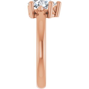 18K Rose Gold 8x5 mm Pear Ring Mounting – image 7
