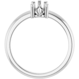 Continuum Sterling Silver 8x5 mm Pear Ring Mounting – image 4