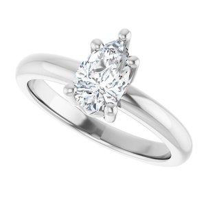 Continuum Sterling Silver 8x5 mm Pear Ring Mounting – image 8