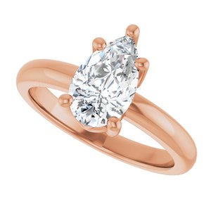 14K Rose Gold 10x6 mm Pear Ring Mounting – image 8