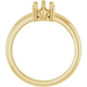 14K Yellow Gold 10x6 mm Pear Ring Mounting – image 4