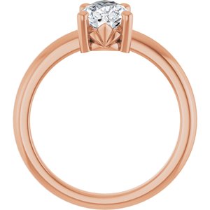 14K Rose Gold 10x6 mm Pear Ring Mounting – image 3