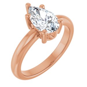 10K Rose Gold 10x6 mm Pear Ring Mounting