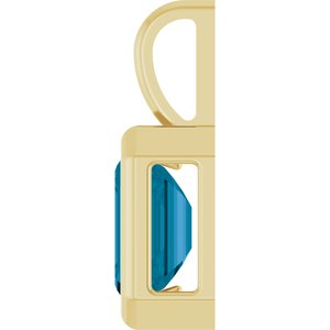 Back-Set Solitaire Necklace or Pendant