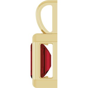 Back-Set Solitaire Necklace or Pendant