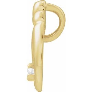 14K Yellow Gold .03 CT Natural Diamond Mother and Child® Slide Pendant