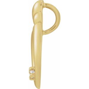 14K Yellow Gold .05 CT Natural Diamond Mother and Child® Slide Pendant