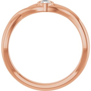 14K Rose Gold 1/6 CT Lab-Grown Diamond Solitaire Ring