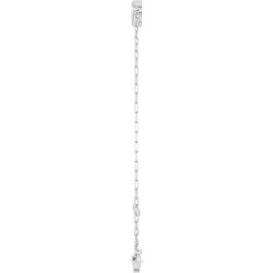 Sterling Silver 4 mm Heart Bezel-Set Paperclip Style 6 1/2-7 1/2" Bracelet Mounting – image 6